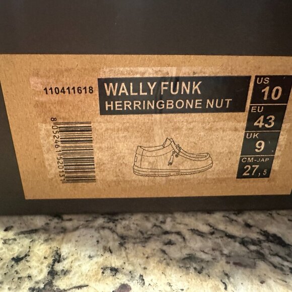 HEY DUDE WALLY FUNK HERRINGBONE NUT 10 - Picture 2 of 5